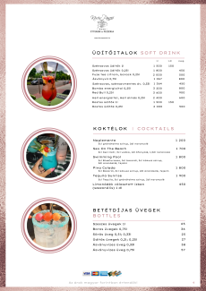 Koktélok / Cocktails