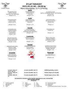 Heti menü Heti menü 22. hét