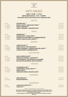 Heti menü 46. hét