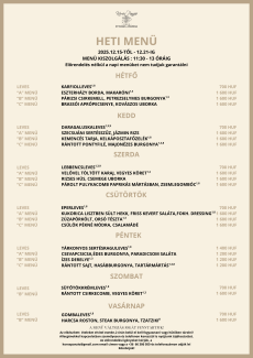 Heti menü 51. hét