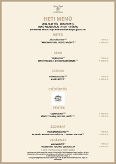 Heti menü 1. hét