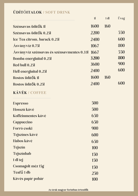 Üdítő,kávé - soft drinks, coffee