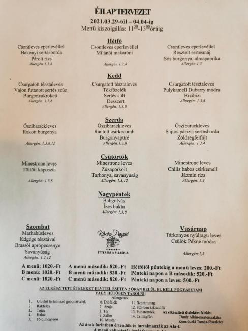 Heti menü 2021/13.hét