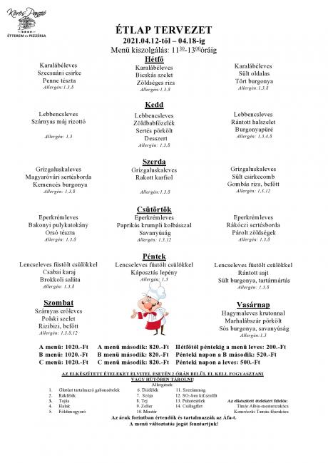 Heti menü 2021/15.hét