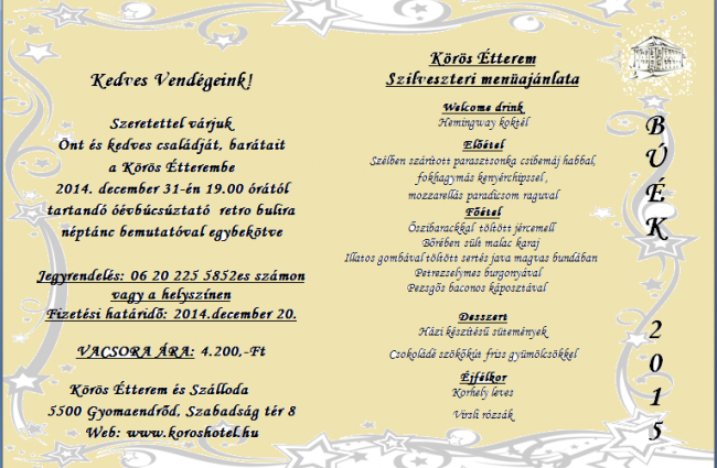 Búcsúztassuk együtt az Óévet!