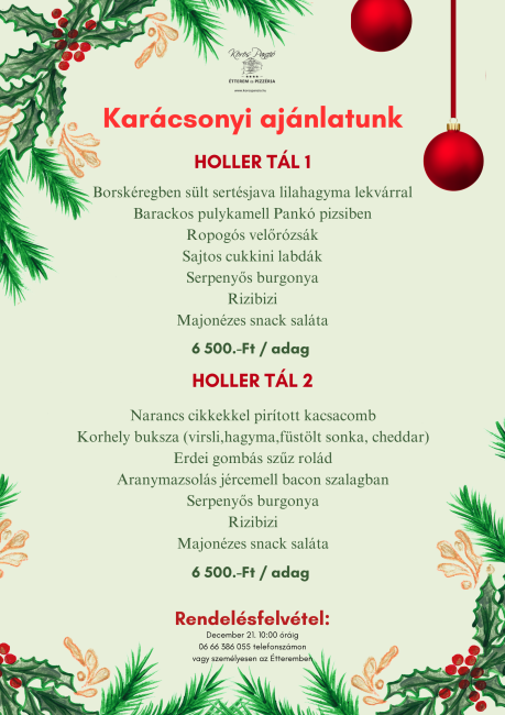 Karácsonyi menüsor 1